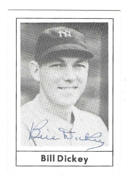 Autographed BILL DICKEY New York Yankees 1978 Grand Slam Card