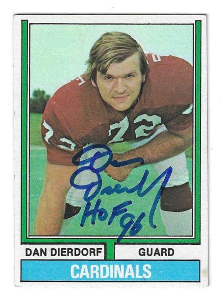 Autographed 1979 Topps Dan Dierdorf "HOF 96" St. Louis Cardinals Card #172