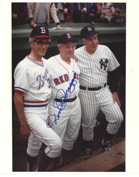 AUTOGRAPHED DOM DIMAGGIO 8x10 Boston Red Sox photo