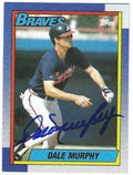 Autographed DALE MURPHY Atlanta Braves 1990 Topps Card
