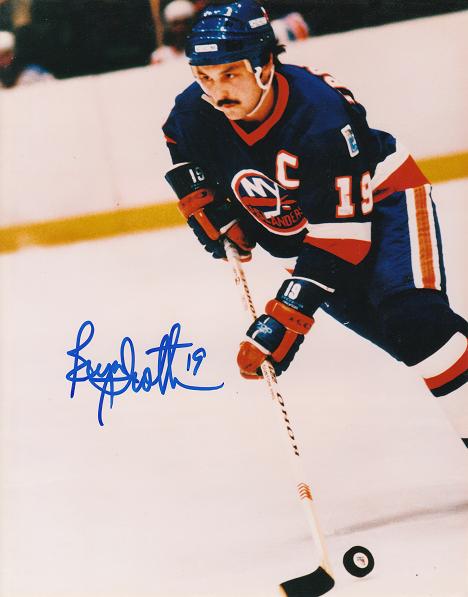 AUTOGRAPHED BRYAN TROTTIER 8x10 HOF NY Islanders Photo