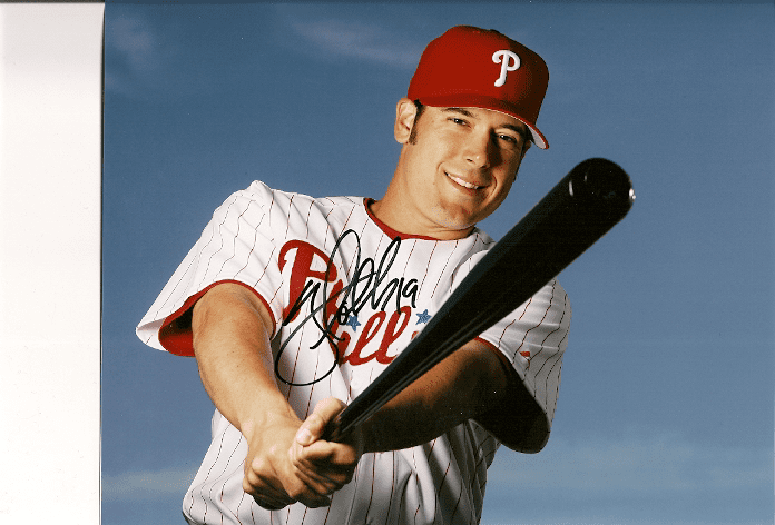 AUTOGRAPHED GREG DOBBS 8x10 Philadelphia Phillies Photo