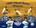 AUTOGRAPHED ROGER CRAIG, CLEM LABINE and JOHNNY PODRES 8x10 Brooklyn Dodgers photo