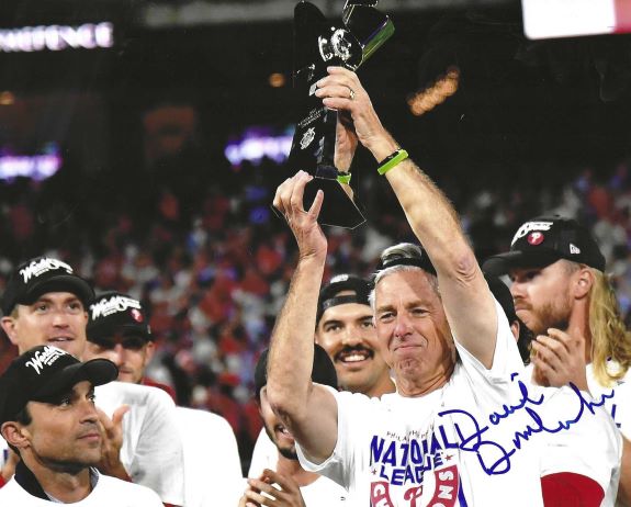 AUTOGRAPHED DAVE DOMBROWSKI  8X10 Philadelphia Phillies Photo