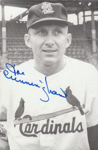 SIGNED B&W Rowe Postcard JOE CUNNINGHAM Cardinals