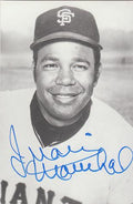 Autographed B&amp;W Rowe Postcard JUAN MARICHAL San Francisco Giants