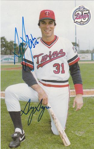 SIGNED 1986 Postcard GREG GAGNE Minnesota Twins
