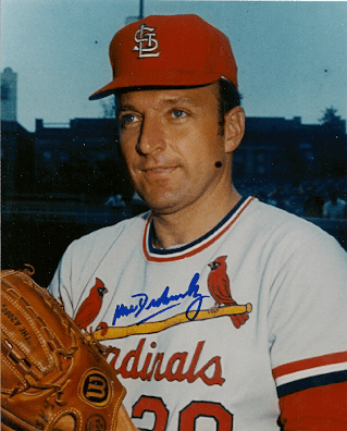 AUTOGRAPHED MOE DRABOWSKY 8x10 St. Louis Cardinals photo