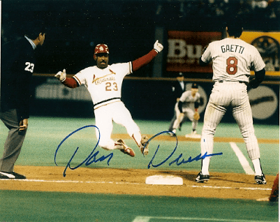 AUTOGRAPHED DAN DRIESSEN 8x10 St. Louis Cardinals photo