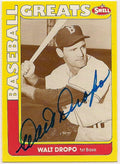 Autographed WALT DROPO 1991 Swell Baseball Great Card
