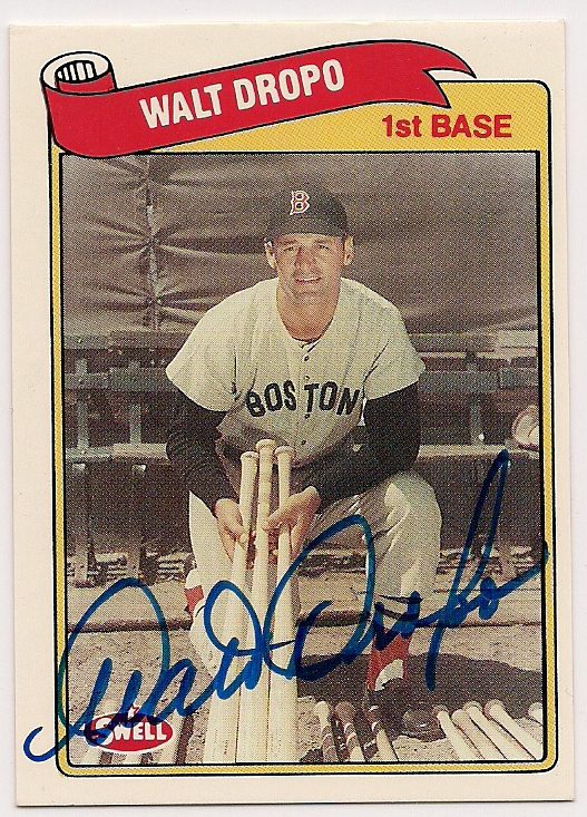 Autographed WALT DROPO 1989 Swell Baseball Greats card