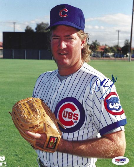 AUTOGRAPHED DAVE SMITH 8x10 Chicago Cubs Photo PSA/DNA