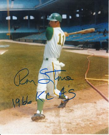 AUTOGRAPHED SIGNED photo RON STONE KC A's