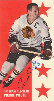 SIGNED 1994 Parkhurst card PIERRE PILOTE AS Black Hawks