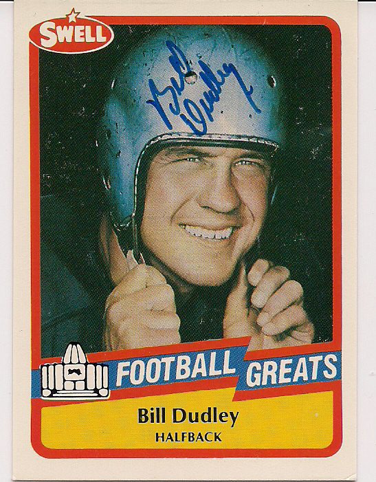 Signed BILL DUDLEY 1989 Swell Football Card