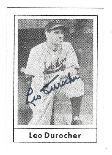 Autographed LEO DUROCHER 1978 Grand Slam card