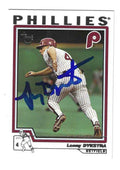 Autographed LENNY DYKSTRA Philadelphia Phillies 2004 Topps Retired Signature Edition Card