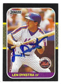 Autographed LENNY DYKSTRA New York Mets 1987 Donruss card