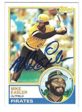 Autographed MIKE EASLER Pittsburgh Pirates 1983 Topps Card