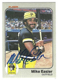 Autographed MIKE EASLER Pittsburgh Pirates 1983 Fleer Card