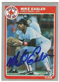 Autographed MIKE EASLER Boston Red Sox 1985 Fleer Card