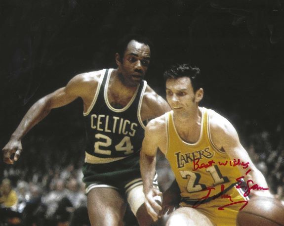 AUTOGRAPHED JOHNNY EGAN 8X10 Los Angeles Lakers photo