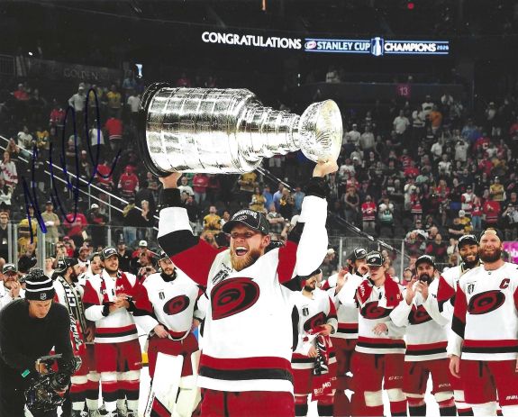 Autographed NICOLAJ EHLERS Carolina Huricanes 8x10 photo