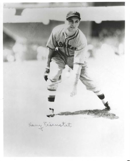 AUTOGRAPHED HARRY EISENSTAT 8X10 Brooklyn Dodgers photo