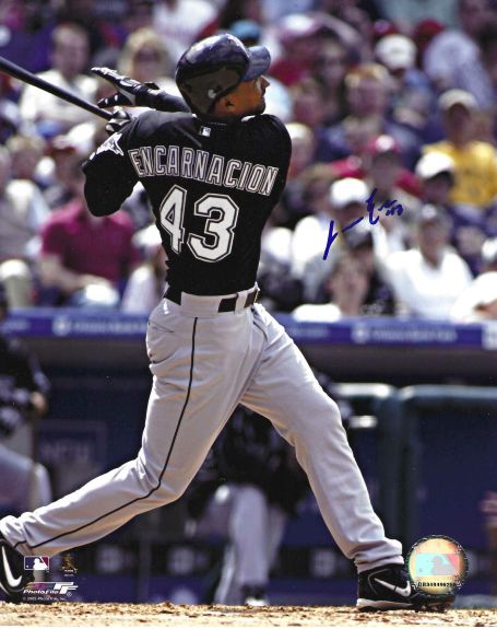 AUTOGRAPHED JUAN ENCARNACION 8x10 Florida Marlins Photo
