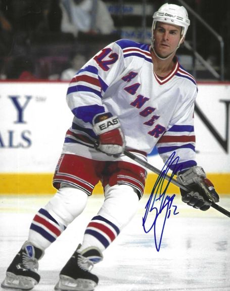 Autographed BOB ERREY 8X10 New York Rangers Photo