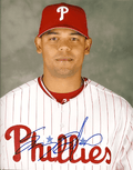 AUTOGRAPHED  photo SERGIO ESCALONA  Philadelphia Phillies