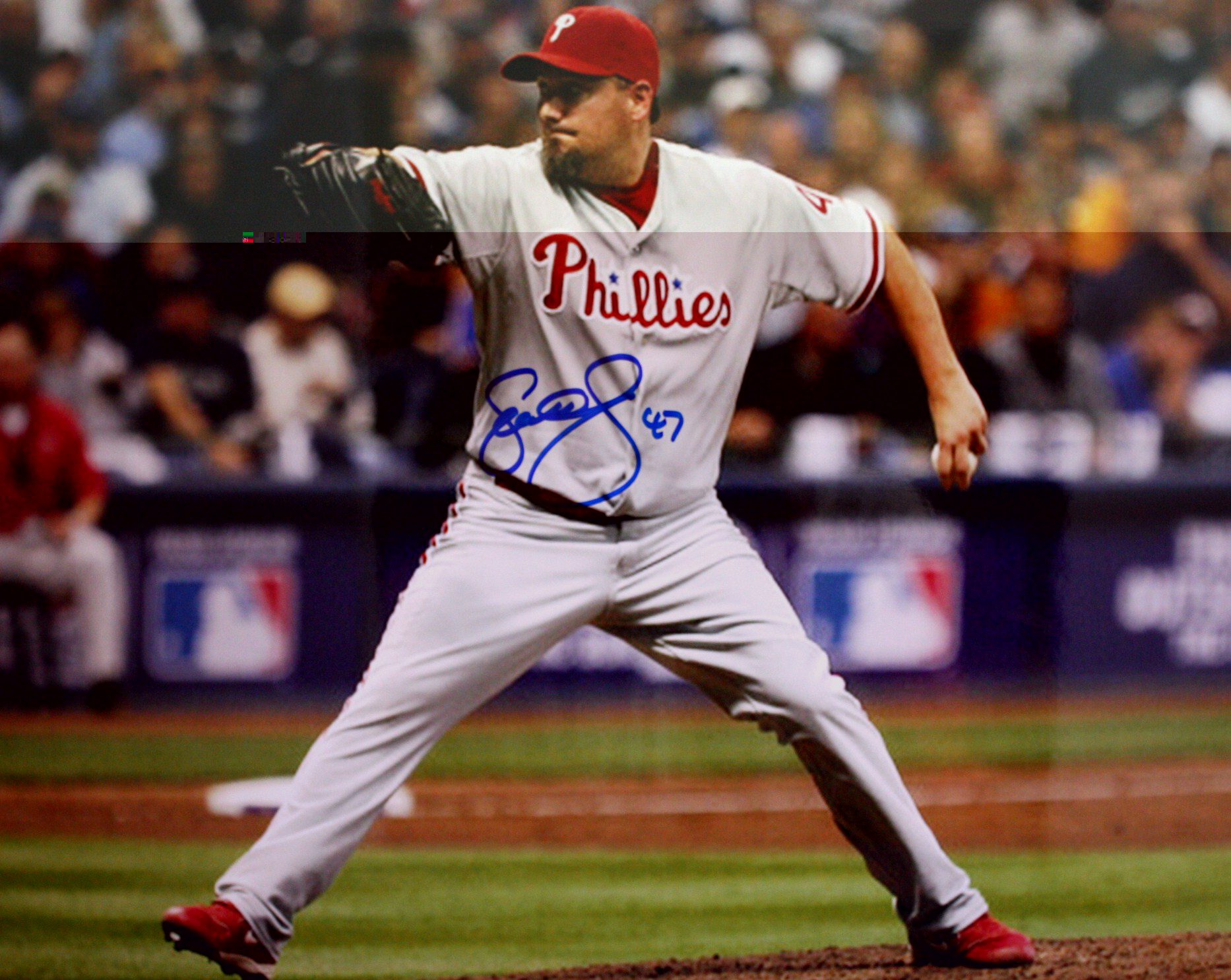 Autographed SCOTT EYRE Philadelphia Phillies 11 X 14  photo