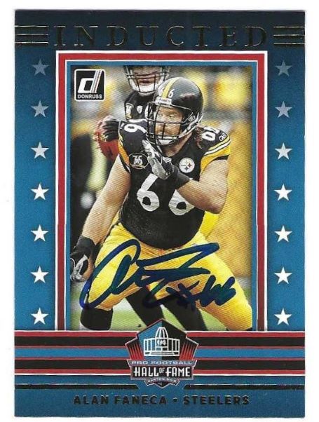 Autographed Alan Faneca Pittsburgh Steelers 2021 Donruss Card
