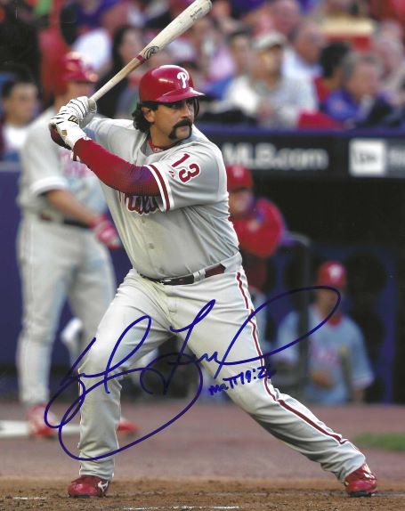 AUTOGRAPHED SAL FASANO 8X10 Philadelphia Phillies Photo