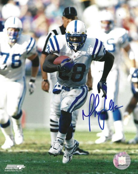 Autographed MARSHALL FAULK  8X10 Indianapolis Colts photo