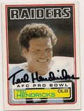 TED HENDRICKS Autographed 1983 Topps Card