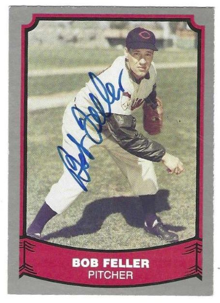 Autographed BOB FELLER Cleveland Indians 1988 Pacific Legends Card