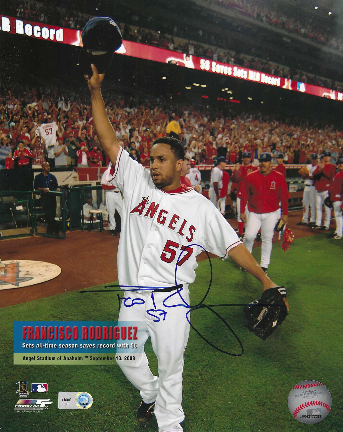 AUTOGRAPHED FRANCISCO RODRIGUEZ 8X10 California Angels Photo MLB