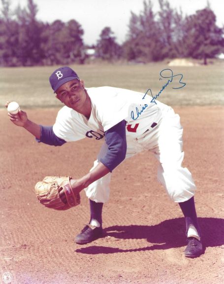 AUTOGRAPHED CHICO FERNANDEZ 8X10 Brooklyn Dodgers photo