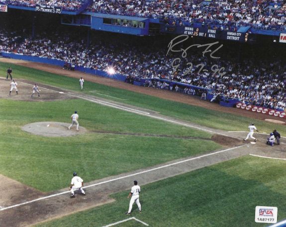 AUTOGRAPHED ROBERT FICK "9/27/90" 8x10 Detroit Tigers Photo PSA