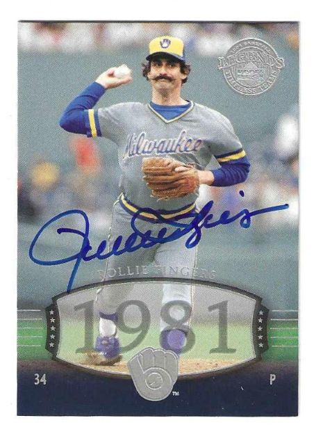 Autographed ROLLIE FINGERS Milwaukee Brewers 2004 Upper Deck Timeless Teams Card