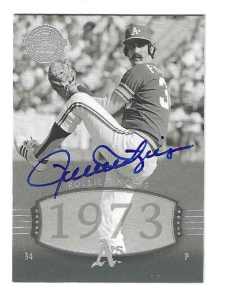 Autographed ROLLIE FINGERS Oakland A's 2004 Upper Deck Timeless Teams Card
