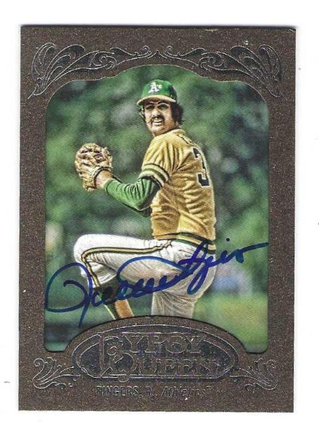 Autographed ROLLIE FINGERS Oakland A's 2012 Topps Gypsy Queen Card
