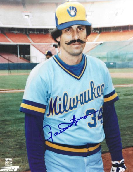Autographed ROLLIE FINGERS 8x10 Milwaukee Brewers photo