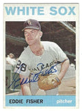 Autographed EDDIE FISHER Chicago White Sox 1964 Topps Card
