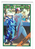 Autographed MIKE FITZGERALD Montreal Expos 1988 Topps Card