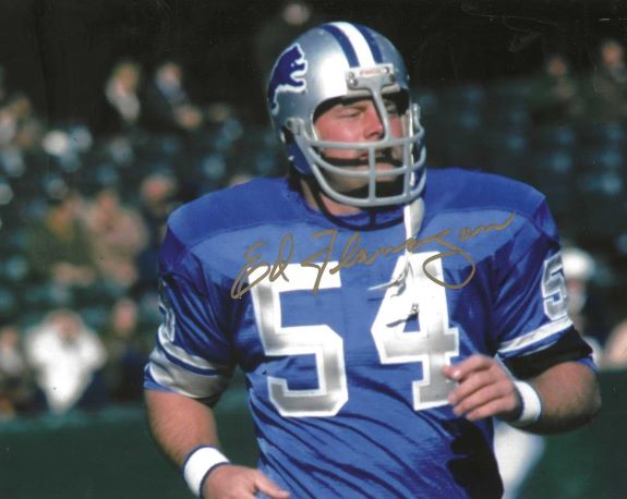 Autographed ED FLANAGAN 8X10 Detroit Lions Photo