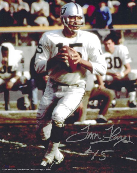 Autographed TOM FLORES 8X10 Oakland Raiders photo
