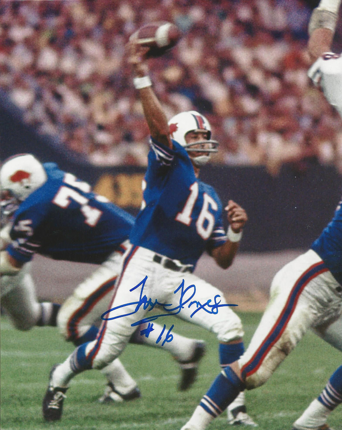 Autographed Tom Flores 8X10 Buffalo Bills Photo
