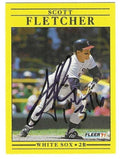 Autographed SCOTT FLETCHER Chicago White Sox 1991 Fleer Card
